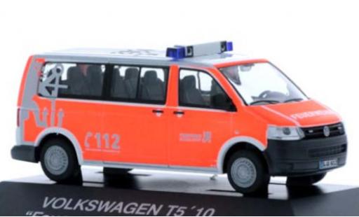 Diecast model cars Volkswagen T5 T5 GP Bus Fire brigade D&Atilde;&frac14;sseldorf 2010 1/87 Rietze
