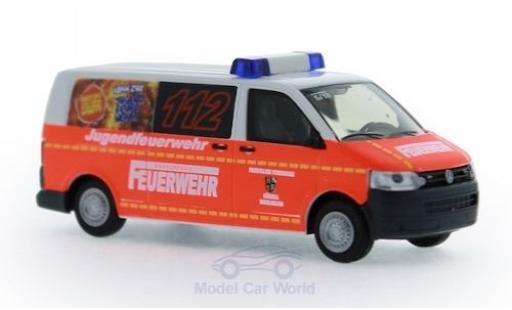 Diecast model cars Volkswagen T5 T5 GP Fire brigade K&Atilde;&frac14;nzell-Engelhelms 2010 1/87 Rietze
