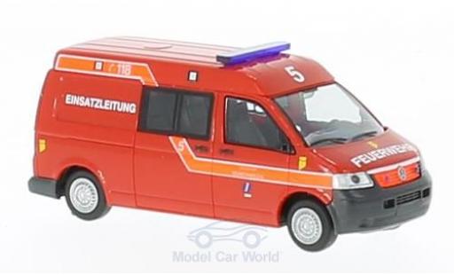 Diecast model cars Volkswagen T5 Base Fire brigade M&Atilde;&frac14;nchwilen 1/87 Rietze