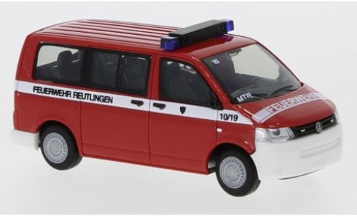 Diecast model cars Volkswagen T5 T5 GP Fire brigade Reutlingen 2010 1/87 Rietze
