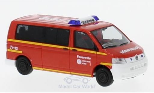 Diecast model cars Volkswagen T5 T5 Fire brigade Uniklinik K&Atilde;&para;ln 2003 1/87 Rietze