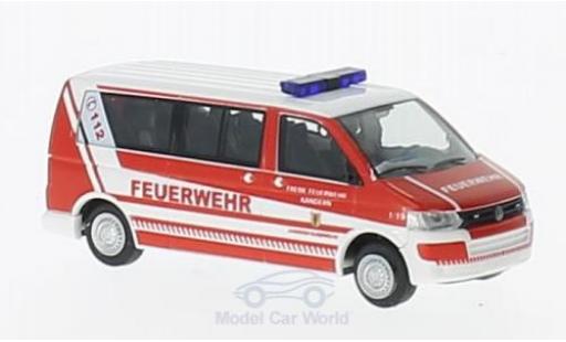 Diecast model cars Volkswagen T5 T5 GP LR Fire brigade Kandern without Vitrine 1/87 Rietze
