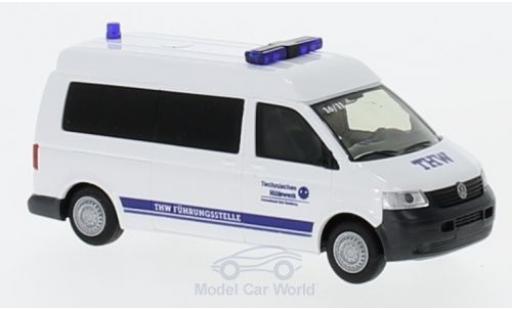 Diecast model cars Volkswagen T5 T5 Hochroof Bus THW Bad Homburg 2003 1/87 Rietze