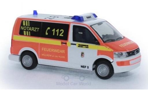Diecast model cars Volkswagen T5 Base Notarzt Fire brigade M&Atilde;&frac14;hlheim/Ruhr 1/87 Rietze