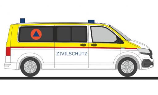 Diecast model cars Volkswagen T6 T6.1 .1 Bus BA f&Atilde;&frac14;r Bev&Atilde;&para;lkerungs- and Katastrophenschutz 1/87 Rietze