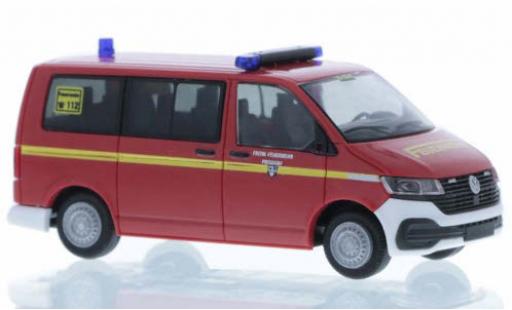 Diecast model cars Volkswagen T6 T6.1 .1 Fire brigade Prisdorf court- empattement 1/87 Rietze