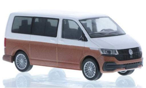 Diecast model cars Volkswagen T6 T6.1 .1 white/bronze court- empattement 1/87 Rietze