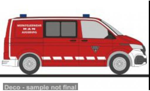 Diecast model cars Volkswagen T6 T6.1 .1 Werkfire brigade MAN Augsburg 1/87 Rietze