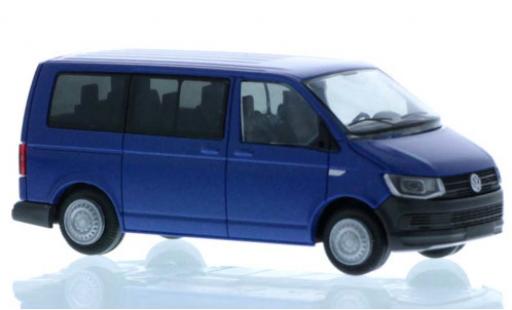Diecast model cars Volkswagen T6 T6 Bus blue court- empattement 1/87 Rietze