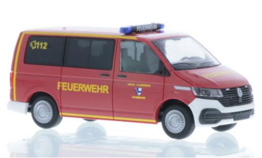 Diecast model cars Volkswagen T6 T6 Bus Fire brigade Stammham / Inn 1/87 Rietze