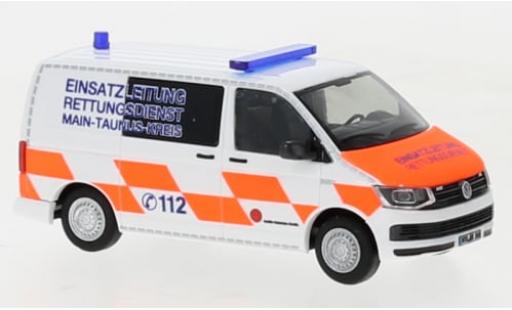 Diecast model cars Volkswagen T6 T6 Einsatzleitung Rettungsdienst MTK 1/87 Rietze
