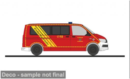 Diecast model cars Volkswagen T6 T6 Fire brigade Dormagen 1/87 Rietze