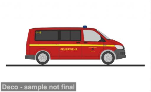 Diecast model cars Volkswagen T6 T6 Fire brigade L&Atilde;&frac14;beck 1/87 Rietze