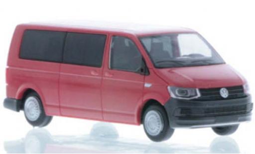 Diecast model cars Volkswagen T6 T6 LR Bus FD red 1/87 Rietze