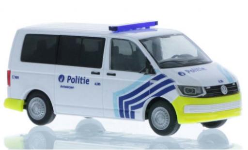 Diecast model cars Volkswagen T6 T6 Politie (BE) court- empattement 1/87 Rietze
