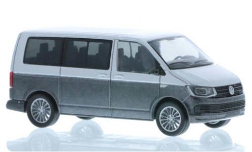 Diecast model cars Volkswagen T6 T6 grey/metallic grey court- empattement 1/87 Rietze
