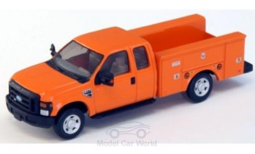 Diecast model cars Ford F-350 XLT Super Cab Utility Truck orange 2008 1/87 River Point
