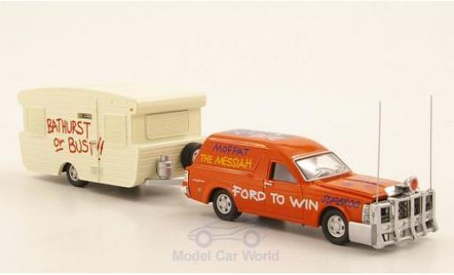 Diecast model cars Ford Falcon Berline XW Panel Van orange RHD 1969 with Viscount Alumvan 1/64 Road Ragers