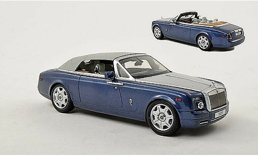 Rolls Royce Phantom Drophead Coupe 1/43 Kyosho blue/grey LHD diecast model cars