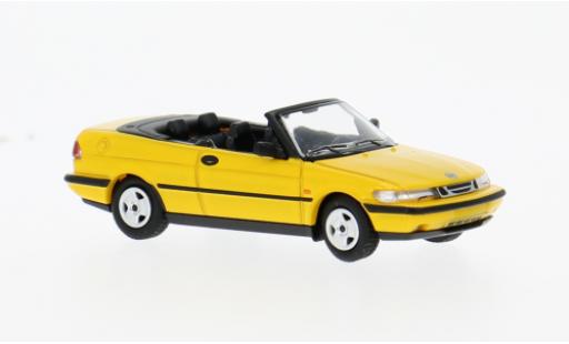 Diecast model cars Saab 900 Aero Turbo 16S () Convertible yellow 1987 1/87 Minichamps