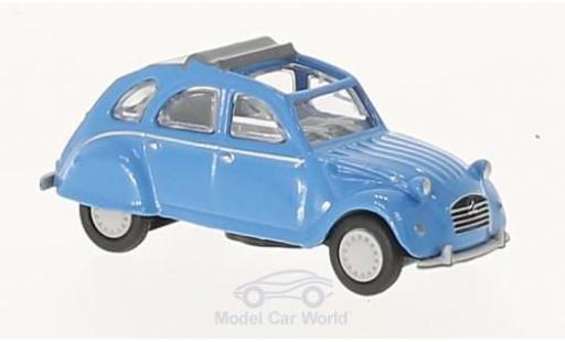 Diecast model cars Citroen 2 CV Berline blue with ge&Atilde;&para;ffnetem hood 1/87 Schuco