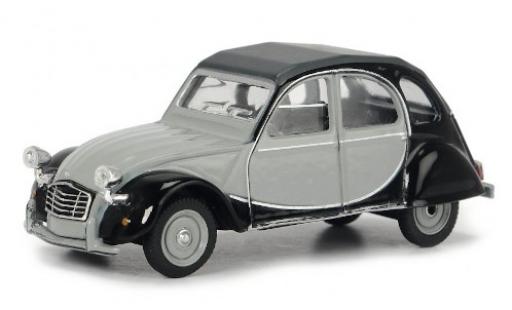 Diecast model cars Citroen 2CV Berline 6 Club grey/black 1/64 Schuco