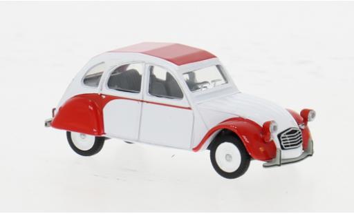 Diecast model cars Citroen 2CV Dolly white/red 1/64 Schuco