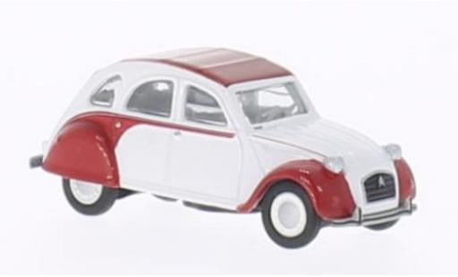Diecast model cars Citroen 2CV Dolly white/red 1/87 Schuco