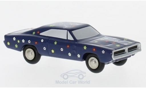 Diecast model cars Dodge Charger Berline blue/Dekor Happy Birthday 2019 1/90 Schuco