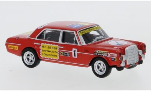 Diecast model cars Mercedes 300 6.8 SEL AMG No.1 Briefmarken winner 1/87 Schuco