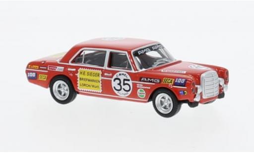 Diecast model cars Mercedes 300 6.8 SEL No.35 AMG Briefmarken winner 24h Spa 1971 1/87 Schuco