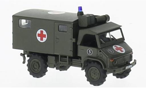 Diecast model cars Mercedes Unimog 401-404 S404 Sanka olive Bundeswehr 1/87 Schuco
