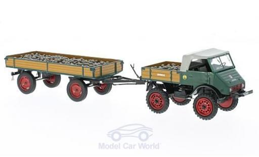 Diecast model cars Mercedes Unimog 401-404 U401 with Anh&Atilde;&curren;nger and Ladegut 1/43 Schuco