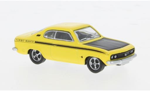 Diecast model cars Opel Manta A Turbo yellow 1/87 Schuco