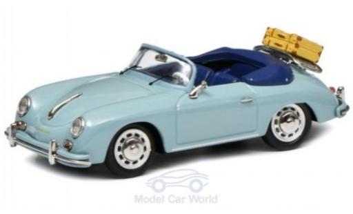 Diecast model cars Porsche 356 A A A Convertible blue with Gep&Atilde;&curren;ck 1/43 Schuco