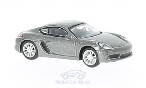 Diecast model cars Porsche 718 S metallic grey 1/87 Schuco
