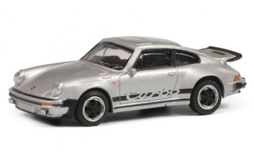 Diecast model cars Porsche 911 Turbo 3.0 grey/Dekor 1/64 Schuco