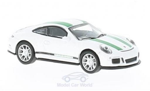 Diecast model cars Porsche 911 R white/green 1/87 Schuco