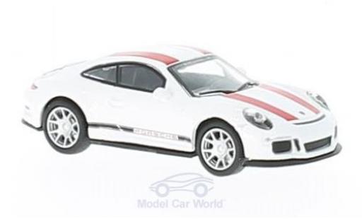 Diecast model cars Porsche 911 R white/red 1/87 Schuco