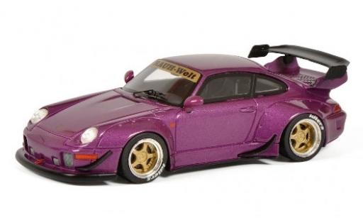 Diecast model cars Porsche 911 RWB RAUH-Welt metallic purple 1/43 Schuco