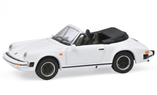 Diecast model cars Porsche 911 Cabriolet Carrera 3.2 Convertible white 1/87 Schuco