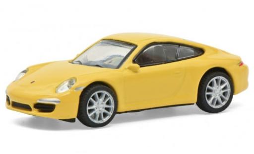 Diecast model cars Porsche 911 S Carrera yellow 1/87 Schuco
