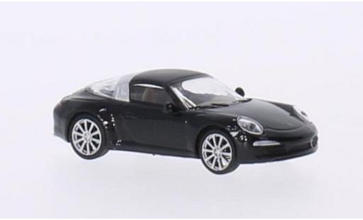 Diecast model cars Porsche 911 Targa 4S metallic black 1/87 Schuco