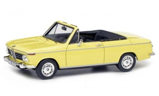 Diecast model cars Bmw 2002 Cabriolet Baur Convertible 2/2 yellow 1/43 Schuco