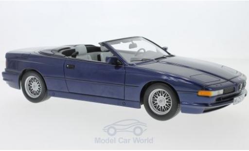 Diecast model cars Bmw 850 cabriolet i Convertible metallic blue 1/18 Schuco