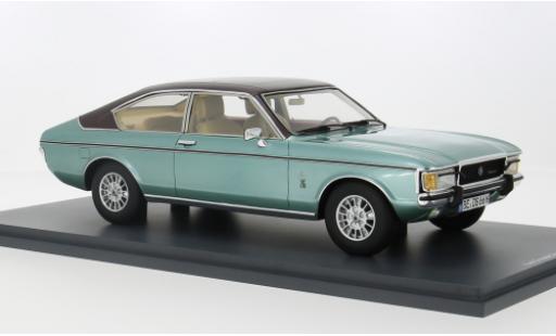 Diecast model cars Ford Granada Coupe MK I metallise turquoise/black 1972 1/18 Schuco ProR