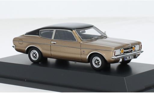 Diecast model cars Ford Taunus TC1 (TC I) Coupe metallise brown/black 1974 1/43 Schuco ProR