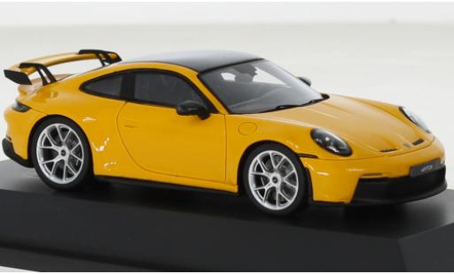 Diecast model cars Porsche 911 GT3 yellow 1/43 Schuco