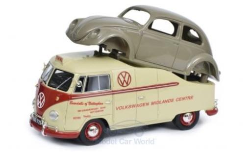 Diecast model cars Volkswagen T1 A Midlands Centre with Brezelk&Atilde;&curren;fer Karosserie 1/18 Schuco