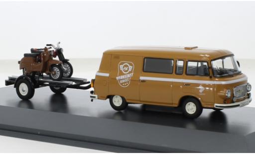 Diecast model cars Barkas B1000 minibus demi bus beige Simson Werkstatt Service 1965 1/43 Schuco
